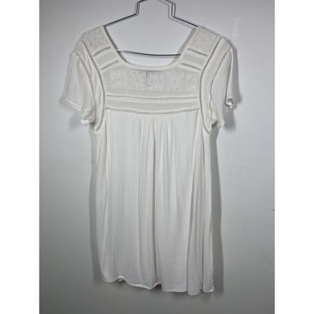 Romeo And Juliet Couture White Boho Embroidered Sheath Dress Size S Bride Grad
